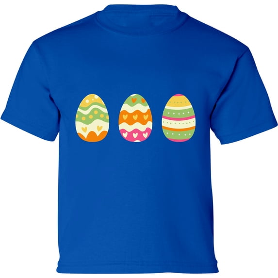 Colorful Yellow Eggs Kids Easter Graphic Shirt - Happy Easter Day Toddler Tees for Kids - Outfit Toddler Boys Girls T-Shirt Gifts