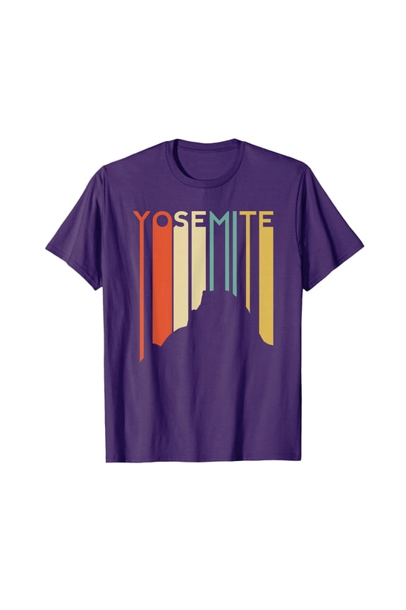 Colorful Yosemite National Park Vintage Retro Half Dome T-Shirt for Nature Lovers
