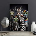 thumbnail image 1 of [Colorful Zebra Canvas Print] Colorful Zebra Canvas Print - 1pc Modern Home Wall Art Decor, Waterproof Fun Zebra Artwork for Living Room, Bedroom, Restaurant, Bar - Perfect Gift and Decoration, 1 of 4