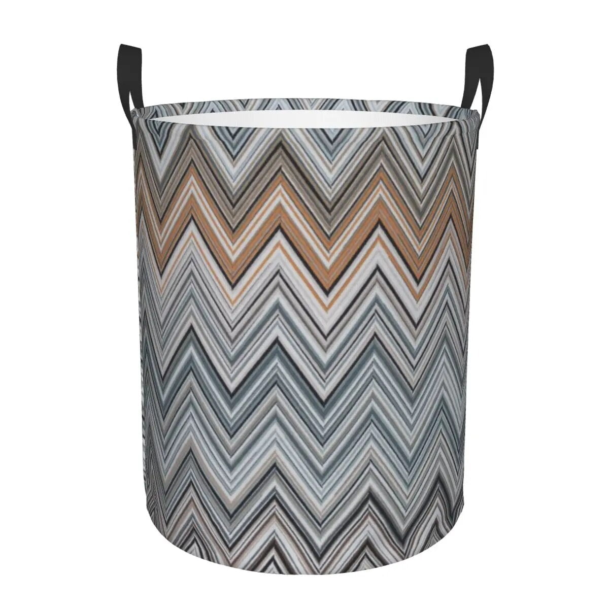 Colorful Zig Zag Chevron Laundry Basket Foldable Large Capacity Clothes