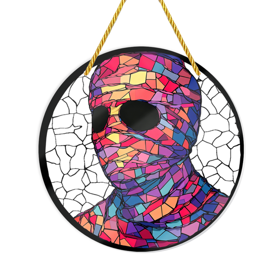 Colorful Zombie Acrylic Suncatcher Designed for Hanging in Windows, Suitable for Indoor And Outdoor Decoration, Including Porches, Patios, Gardens, Yards, Pendants, And Drops.