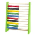 thumbnail image 1 of Colorful abacus stand,Wooden Abacus for Ki-ds Math-Counting To-y, Multi-Color Counters, Counting T-oys for Presch-ool Learning & Development, Develops Coordination, Motor Skills(S-Green), 1 of 8