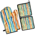thumbnail image 1 of Colorful and Grey Abstract Art Artwork Kitchen Oven Mitt and Pot Holder Sets 4 Pcs for Baking, Cooking and Grilling, Heat Resistant Up To 392 °F, 1 of 7