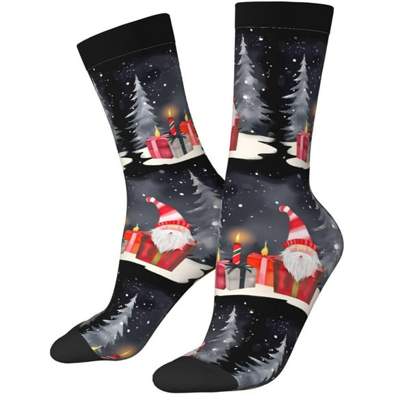 Colorful and Mid-Calf Socks for Men and Women, 1 Pair and Gift