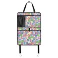 thumbnail image 1 of Colorful app icon background pattern 86 Pack Kick Mat Backseat Protector,Car Seat Back Protectors with Pocket Storage Organizer for Car, SUV, Minivan or Truck Seats, 1 of 5
