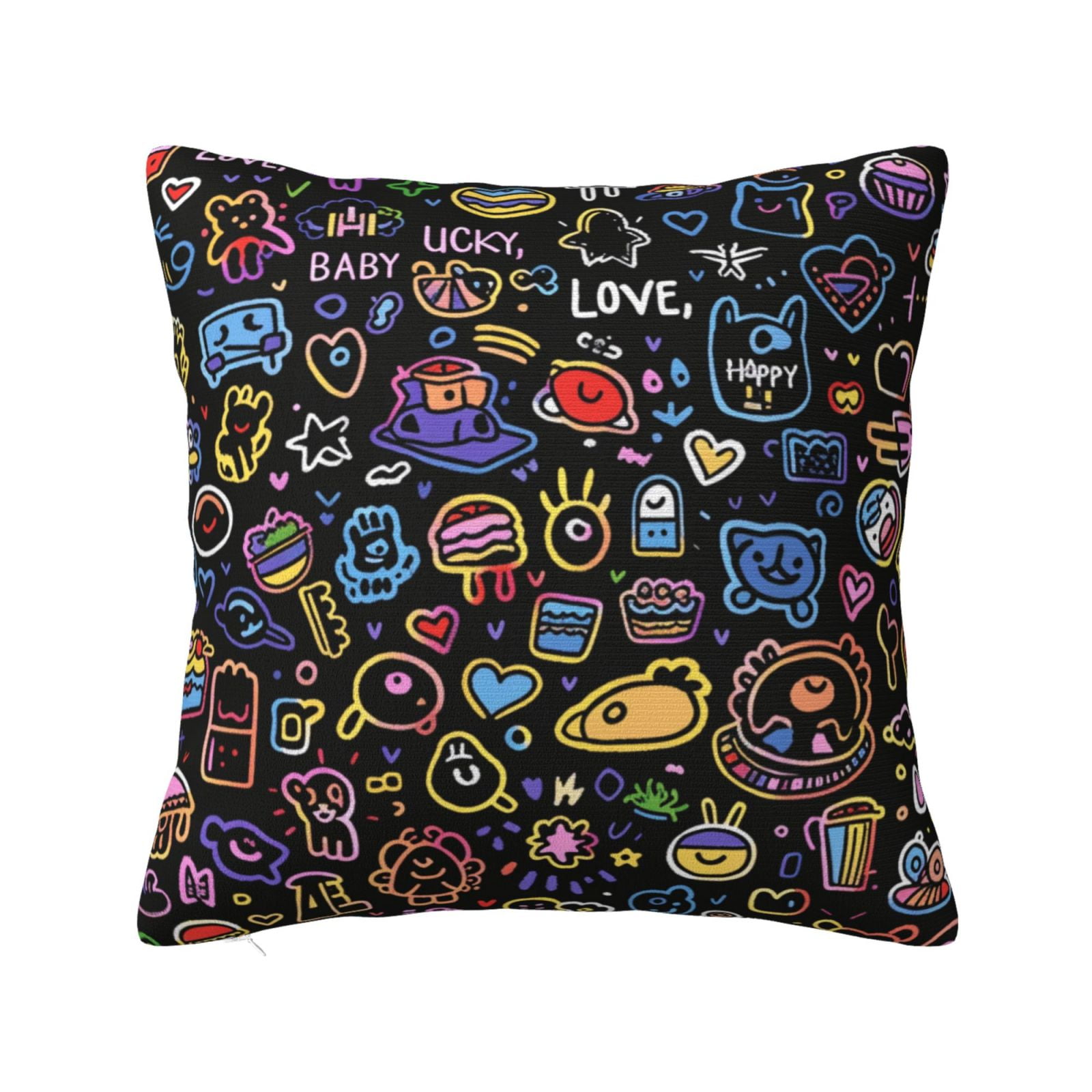 Colorful art closeup Decorative pillowcase, pillow cover, outdoor