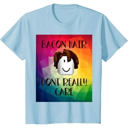 Colorful bacon hair oof head design for boy video gamers Roblox T Shirt Purple Color Size 5XL