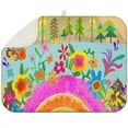 thumbnail image 1 of Colorful bohemian dish drying mat 18x24 Inch crafted from microfiber, protects surfaces while drying dishes and cups, 1 of 5