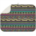 thumbnail image 1 of Colorful boho kitchen drying mat 18x24 Inch featuring vibrant floral patterns and absorbent microfiber fabric for reliable drying, 1 of 4
