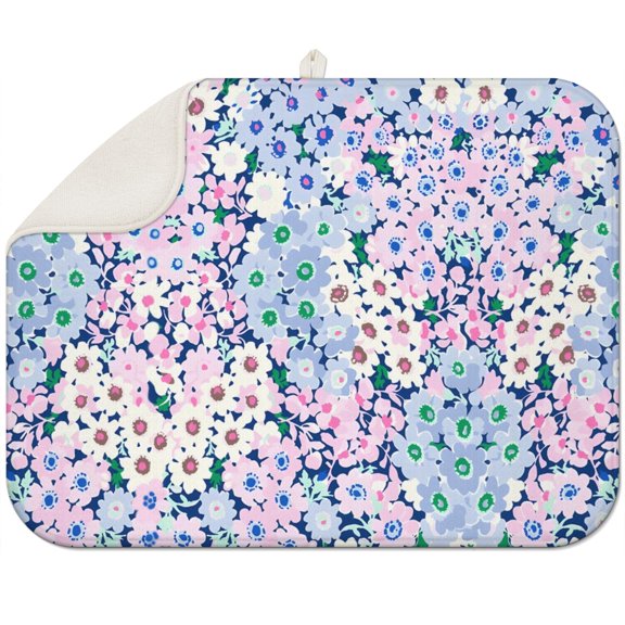 Colorful boho kitchen mat 18x24 Inch made of microfiber, washable and reusable, great for drying utensils, mugs, and cookware