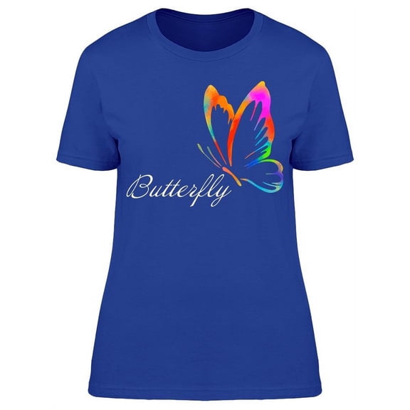 Colorful  "butterfly" T-Shirt Women -Image by Shutterstock, Female Medium