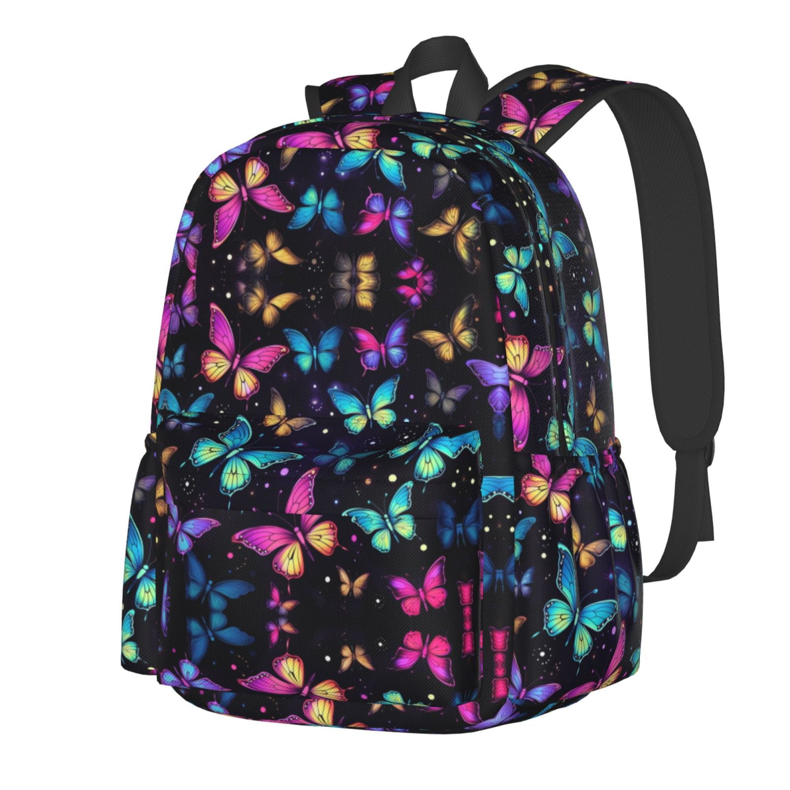 Colorful butterfly pattern Backpack School Bag For Girl Shoulder Bag Laptop Rucksack Casual Travel Rucksack Walmart