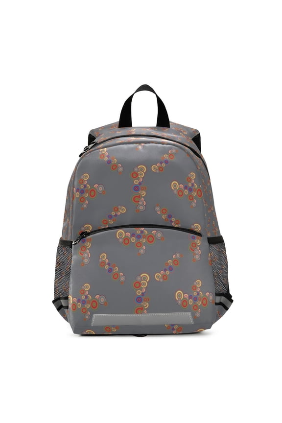 Colorful circle pattern design Teenage Backpack Middle Students Bookbag Outdoor Daypack