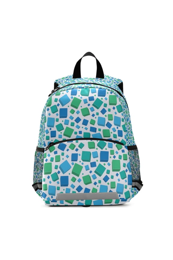 Colorful cubes random pattern design Teenage Backpack Middle Students Bookbag Outdoor Daypack