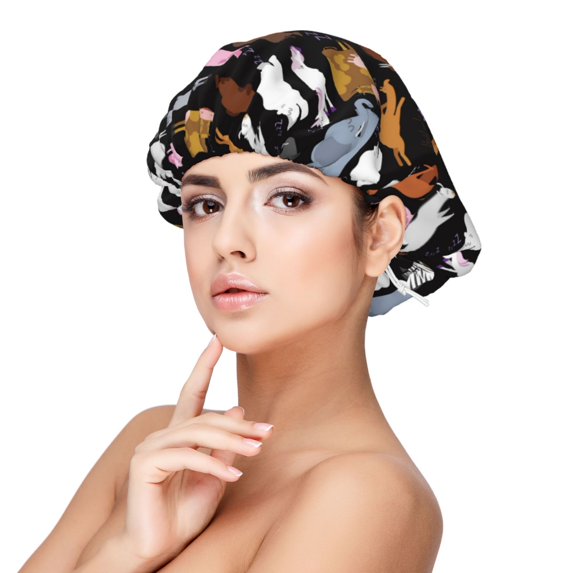 Colorful donuts_B Silk Bonnet for Sleeping Women Men, Adjustable Elastic Satin Bonnet Bonnet for Sleeping, Soft Cute Similar Silk Curly Hair Bonnet for Sleeping