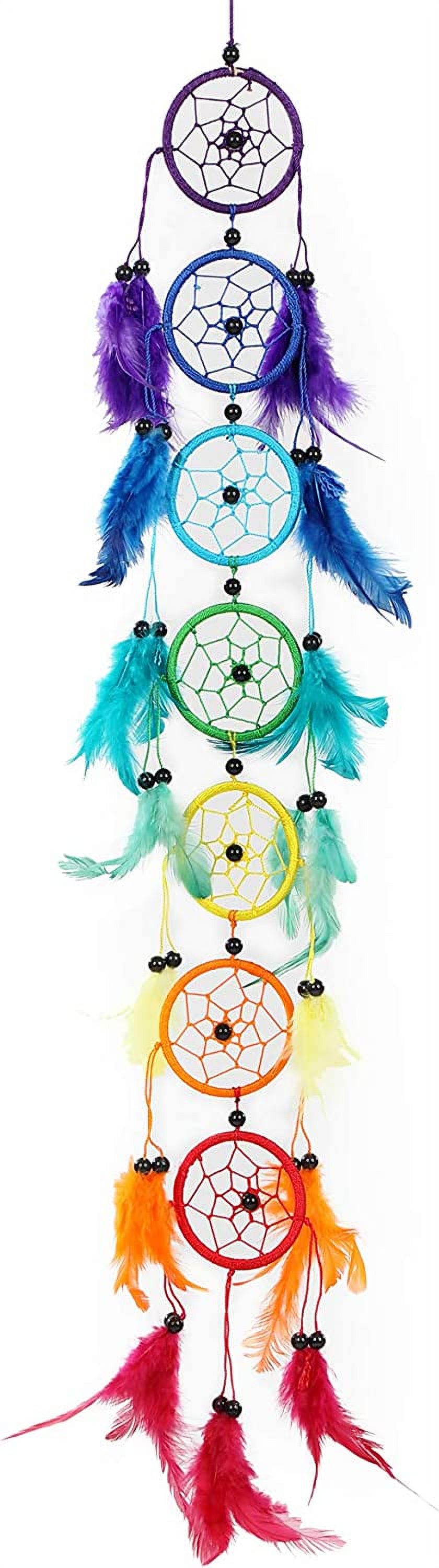 Colorful dream catcher hanging decoration, wind chime, window ...