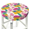 Colorful flamingo Stool Covers Round Bar Stool Covers, Round Bar