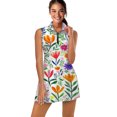 thumbnail image 1 of Colorful floral white background pattern Sports Dresses Women Tennis Dress Outdoor Badminton Golf Quick-Drying And Breathable Sports Dress, 1 of 4