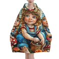 Colorful fruit girl Adults can wear blanket hoodiesushi oversized