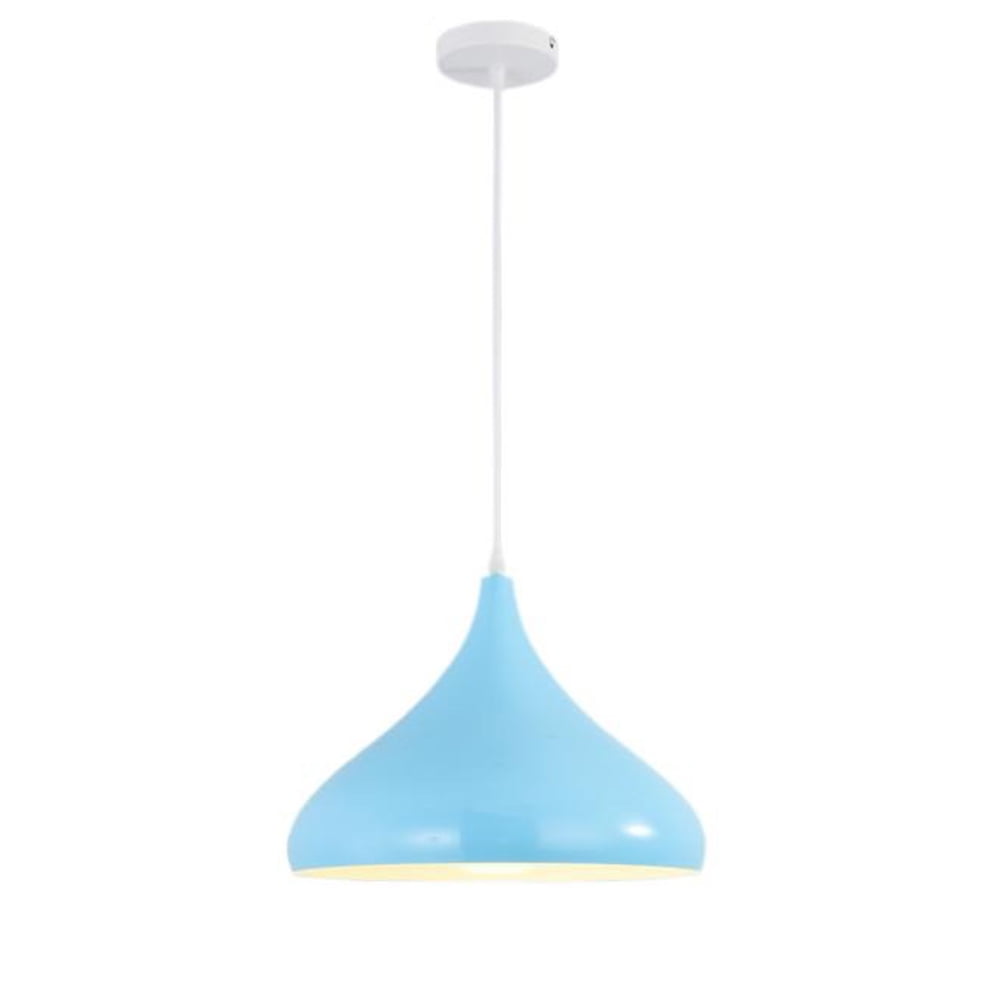 Colorful glossy metal pendant lamp for kitchen island, simple minimalism ceiling light fixture for dining table, single retro pendant lighting, Nordic rustic hanging lamp chandelier