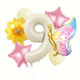 thumbnail image 1 of Colorful gradient butterfly polyester film balloons Sunflower butterfly balloons set for Birthday party celebration, 1 of 10