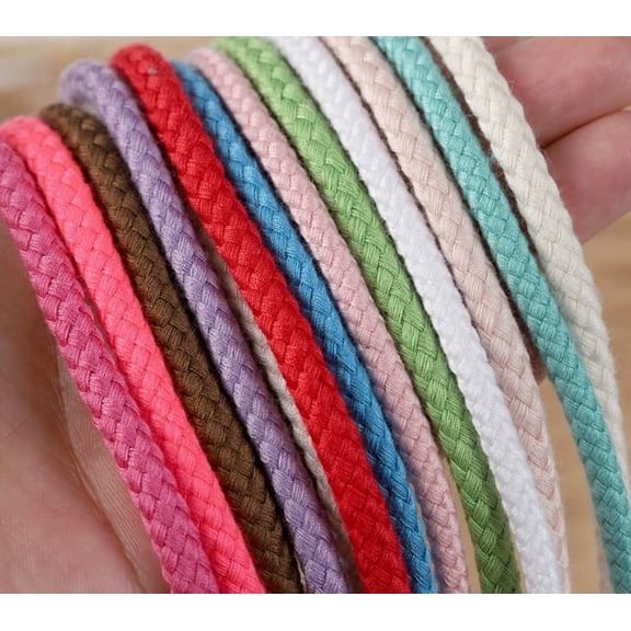 Colorful hemp rope round shoelace rope randomly shipped one