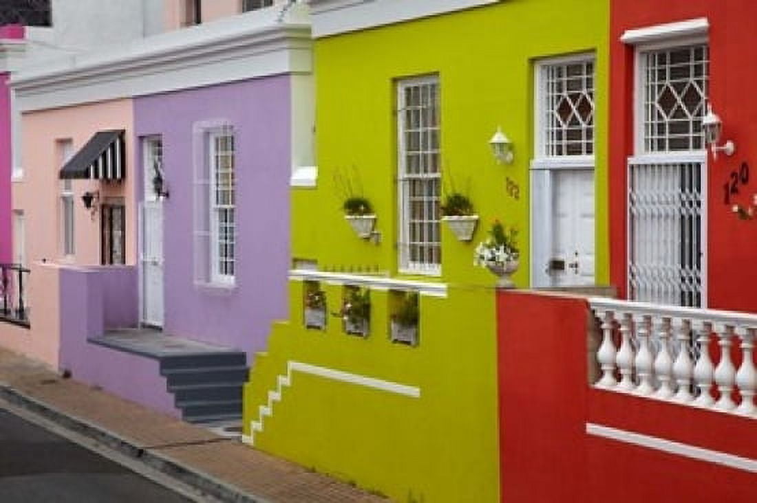 Colorful houses Bo-Kaap Cape Town South Africa Canvas Art - David Wall DanitaDelimont (19 x 12)