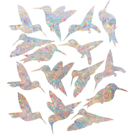 Colorful hummingbird anti-impact glass stickers glue-free electrostatic glass adsorption stickers