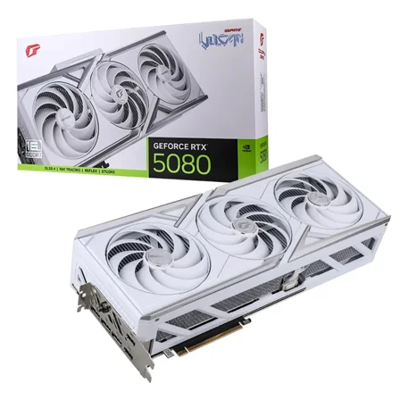 Colorful iGame RTX 5080 Vulcan W OC 16GB GDDR7 256 Bit Graphics Card White