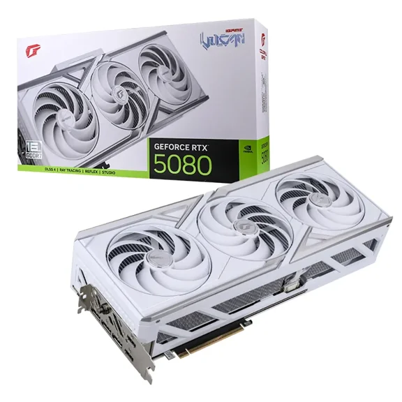 Colorful iGame RTX 5080 Vulcan W OC 16GB GDDR7 256 Bit Graphics Card White