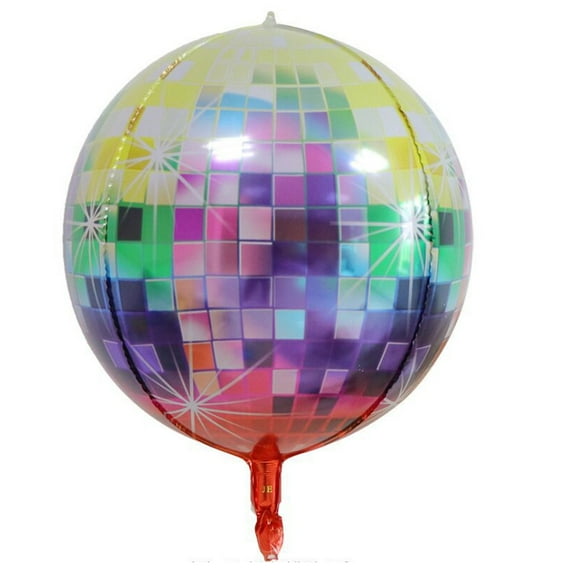 Colorful laser disco 4D ball birthday party decoration aluminum film balloon bar mall activity aluminum film ball balloon - Colour