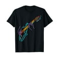 thumbnail image 1 of Colorful line art bass electric guitar guitarists hands T-Shirt, 1 of 5