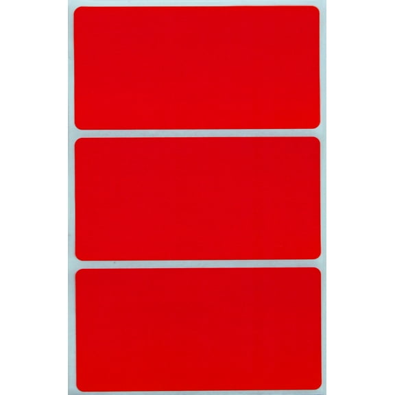 Colorful name tag stickers for Office 4x2 inch Red sticker labels (102 mm x 51 mm) - 45 Pack by Royal Green