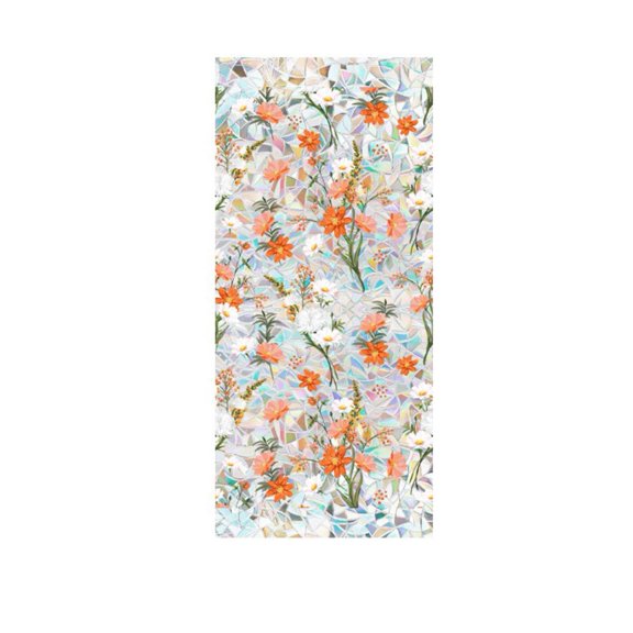 Colorful static glass sticker PVC double-sided flower removable window sticker