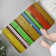 thumbnail image 1 of Colorful wood Printed Flannel Floor Mat Bathroom Decor Carpet Non-Slip For Living Room Kitchen welcome Doormat, 1 of 5