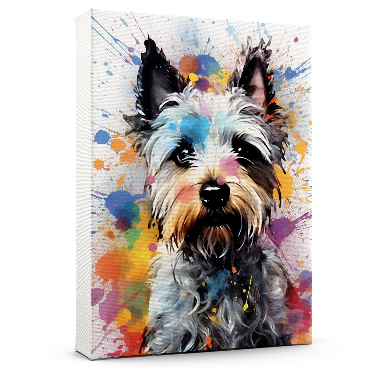 Colorfull Bul Terrier Wall Art Abstract Dog Canvas Animal Canvas ...