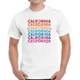thumbnail image 1 of Colorfull California Star T-Shirt for Men - S M L XL 2XL 3XL 4XL 5XL USA State Graphic Tee - California Clothes Collection Funny Cali Gift for Men, 1 of 2