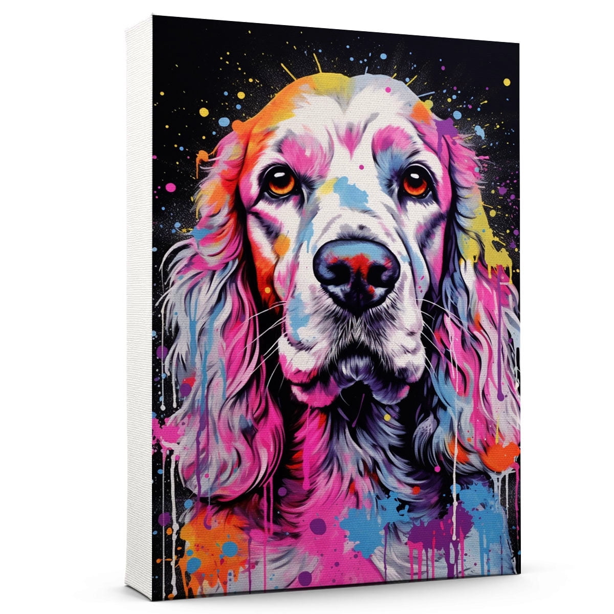 Colorfull Cocker Spaniel Wall Art Abstract Dog Canvas Animal Canvas ...