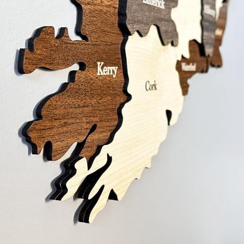 Colorfull Worlds 3D Wooden India Map – Multilayered MDF Wall Art, 35.4x31.9 Inches, Gift For Travelers & Home Decor