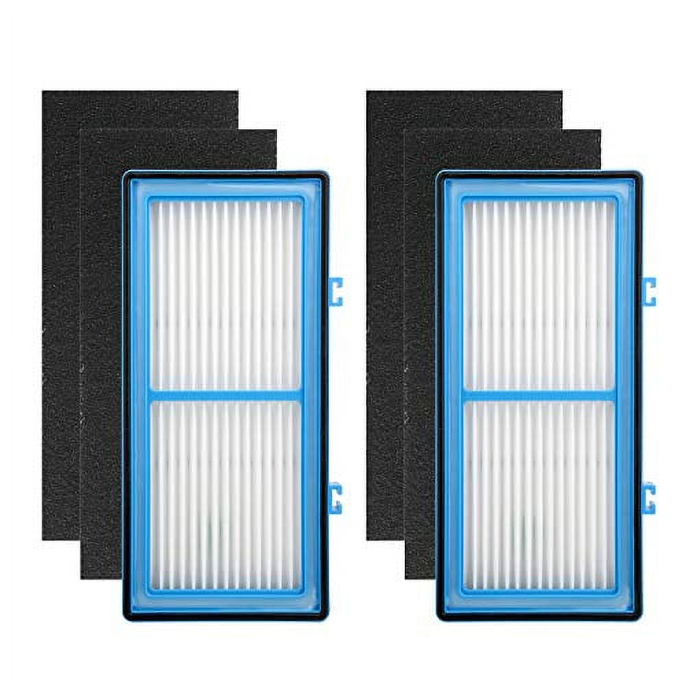 Blue and Black HEPA Air Purifier Replacement Filters Set