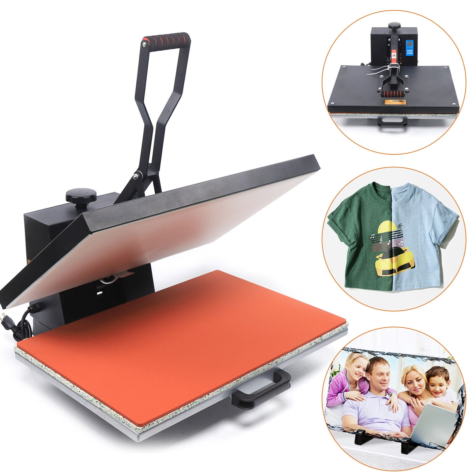 Colorfullrain 2800W Heat Press Machine 16" x 24" Clamshell Sublimation Printer for T-shirt