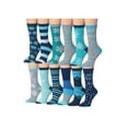 thumbnail image 1 of Colorfut Women's 12 Pairs Colorful Patterned Crew Socks WC70-AB, 1 of 1