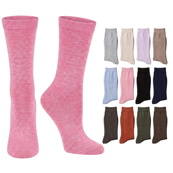 Colorfut Women's 12 Pairs Colorful Patterned Crew Socks WC93-AB