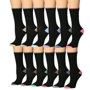 Colorfut Women's 12 Pairs Colorful Patterned Crew Socks WC94-AB