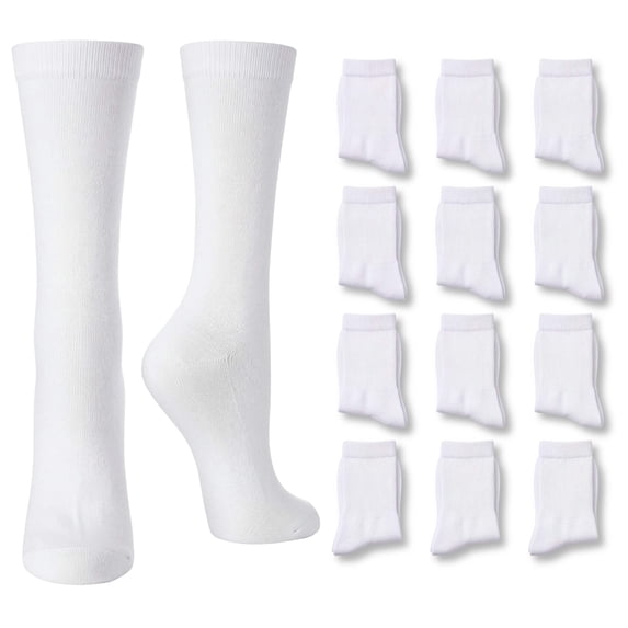 Colorfut Women's 12-Pairs Lightweight Fun Colored Crew Socks 1120W-A-12