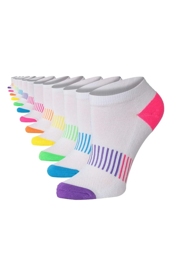 Colorfut Women's 12-Pairs Low Cut Athletic Sport Peformance Socks