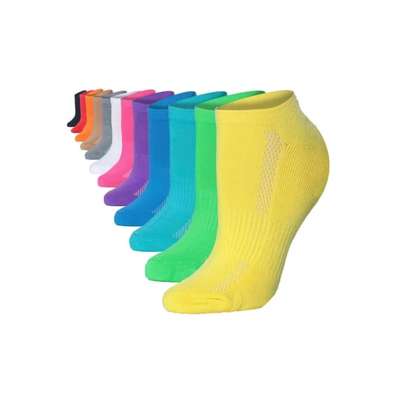 Colorfut Women's 12-Pairs Low Cut Athletic Sport Peformance Socks