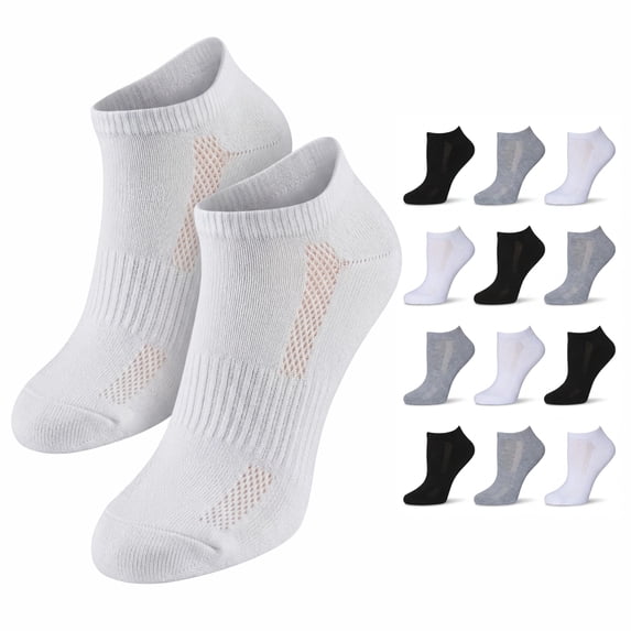 Colorfut Women's 12-Pairs Low Cut Athletic Sport Peformance Socks