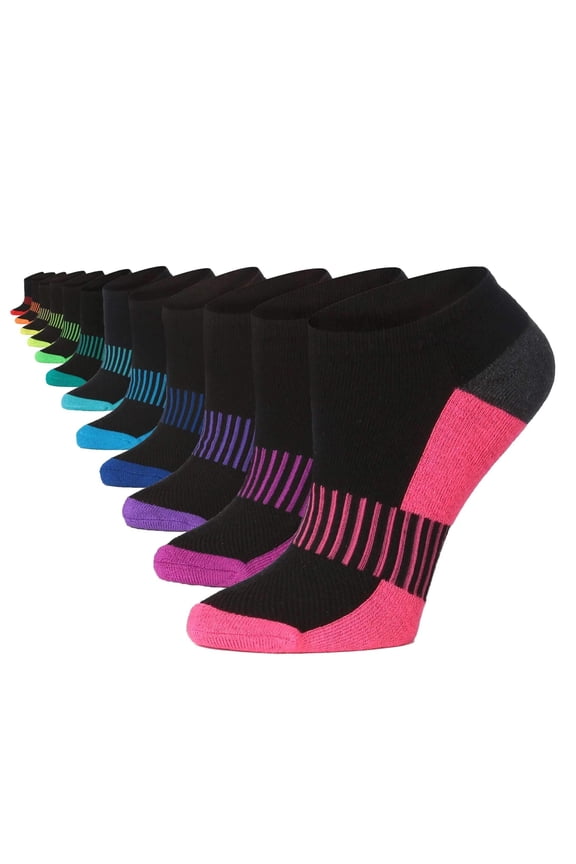 Colorfut Women's 12-Pairs Low Cut Athletic Sport Peformance Socks