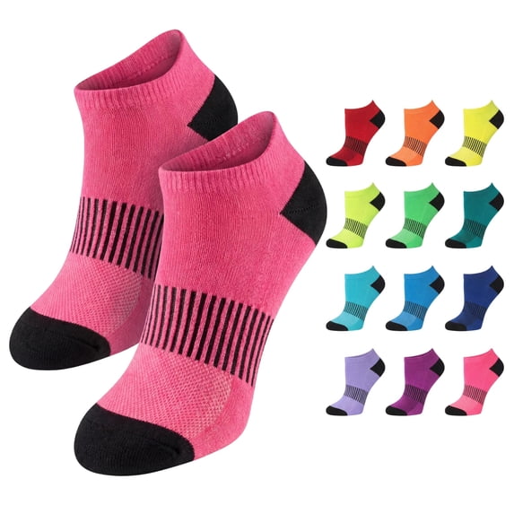 Colorfut Women's 12-Pairs Low Cut Athletic Sport Peformance Socks